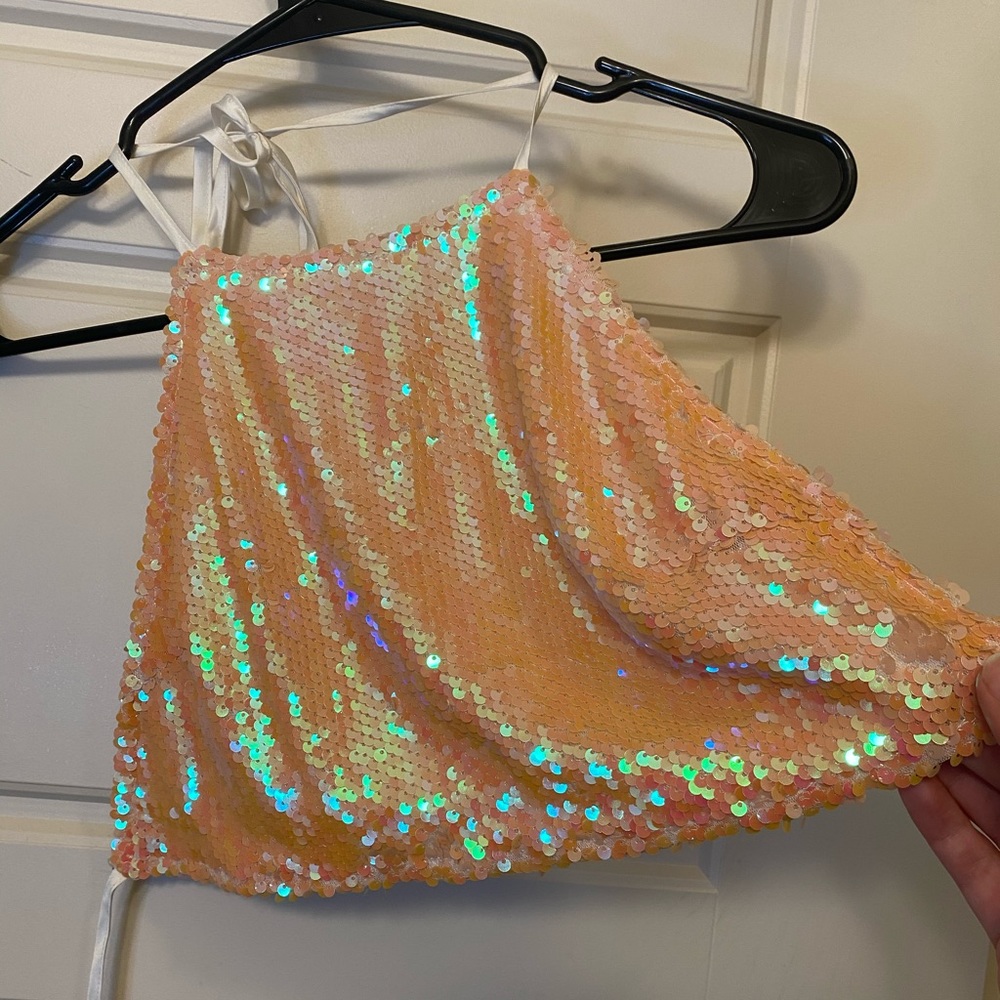 Forever 21 Sequence Halter Backless Top